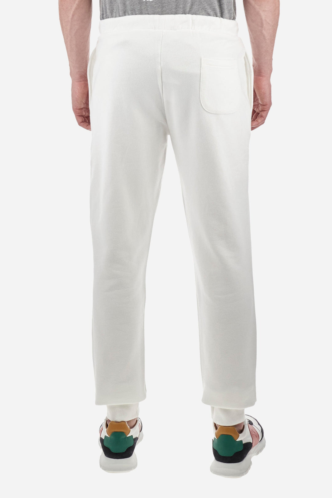 La Martina Jogging Pants Regular Fit in Cotton - PACO CCMT03-FP109- Concorde Fashion#color_white-00002