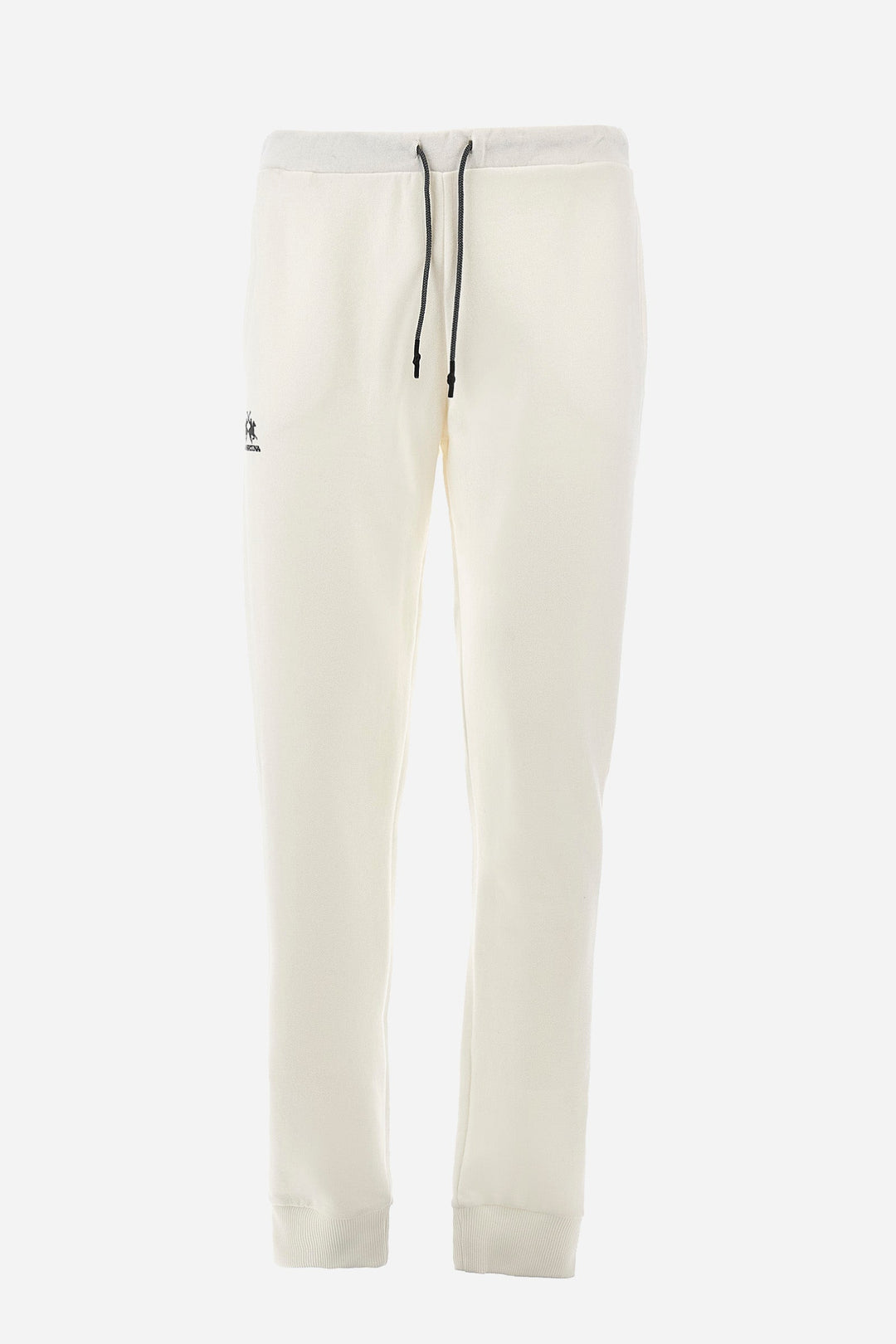 La Martina Jogging Pants Regular Fit in Cotton - PACO CCMT03-FP109- Concorde Fashion#color_white-00002