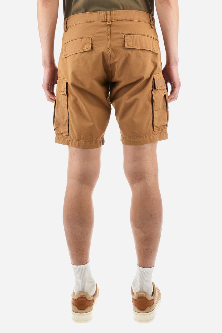 La Martina Regular Fit Shorts in Cotton -  YMB002-TW514- Concorde Fashion#color_brown-04081