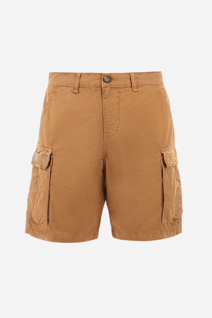La Martina Regular Fit Shorts in Cotton -  YMB002-TW514- Concorde Fashion#color_brown-04081