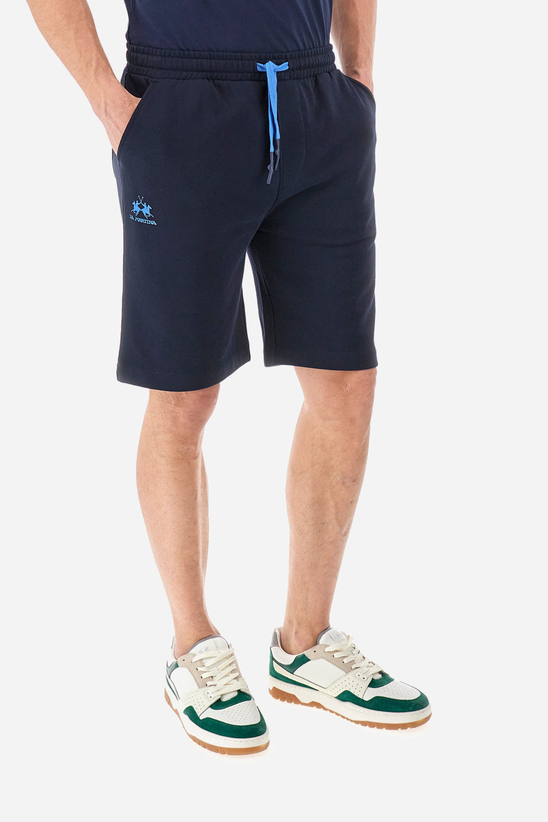 La Martina Regular Fit Shorts in Cotton -  YMB003-FP568- Concorde Fashion#color_navy-07017