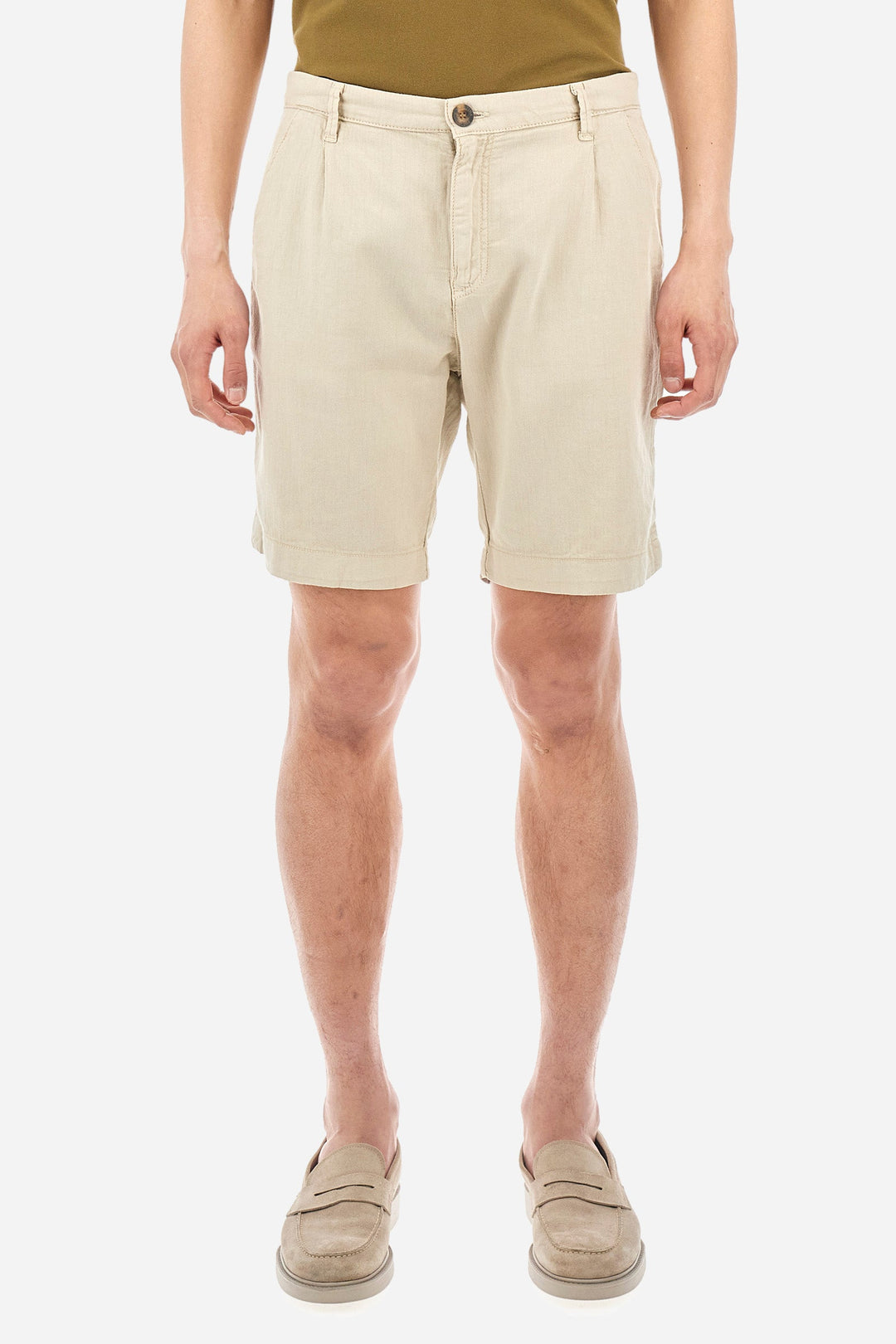 La Martina Regular Fit Shorts in Cotton Mix -  YMB004-TL333- Concorde Fashion#color_green-04022