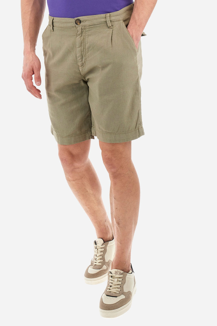 La Martina Regular Fit Shorts in Cotton Mix -  YMB004-TL333- Concorde Fashion#color_grey-03034