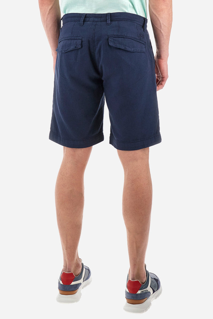 La Martina Regular Fit Shorts in Cotton Mix -  YMB004-TL333- Concorde Fashion#color_navy-07017