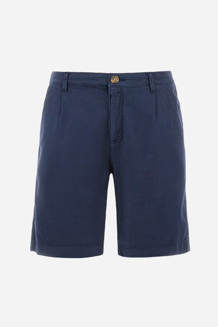 La Martina Regular Fit Shorts in Cotton Mix -  YMB004-TL333- Concorde Fashion#color_navy-07017