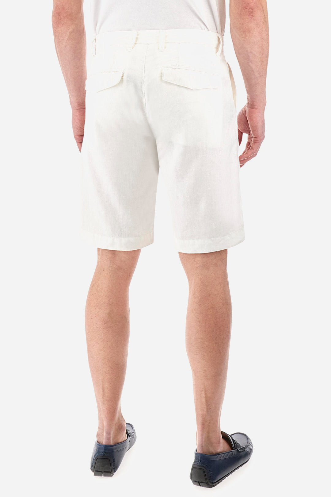 La Martina Regular Fit Shorts in Cotton Mix -  YMB004-TL333- Concorde Fashion#color_white-00002