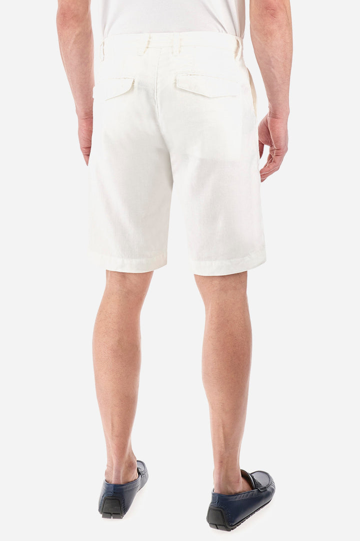 La Martina Regular Fit Shorts in Cotton Mix -  YMB004-TL333- Concorde Fashion#color_white-00002