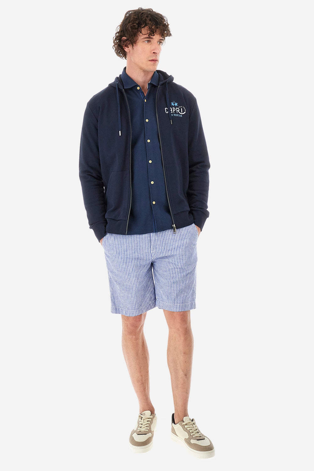 La Martina Regular Fit Shorts in Cotton Mix -  YMB005-TW517- Concorde Fashion#color_blue-s0031