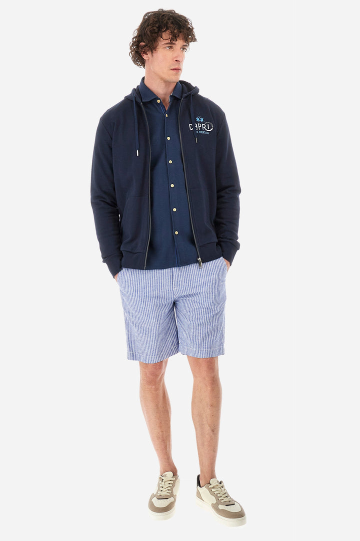La Martina Regular Fit Shorts in Cotton Mix -  YMB005-TW517- Concorde Fashion#color_blue-s0031