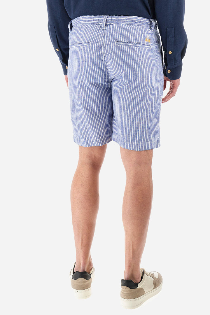 La Martina Regular Fit Shorts in Cotton Mix -  YMB005-TW517- Concorde Fashion#color_blue-s0031