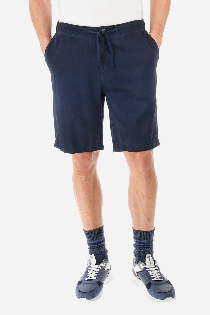 La Martina Regular Fit Shorts in Cotton -  YMB007-FP569- Concorde Fashion#color_navy-07017