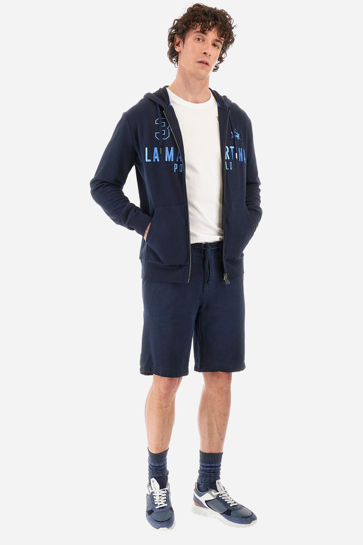 La Martina Regular Fit Shorts in Cotton -  YMB007-FP569- Concorde Fashion#color_navy-07017