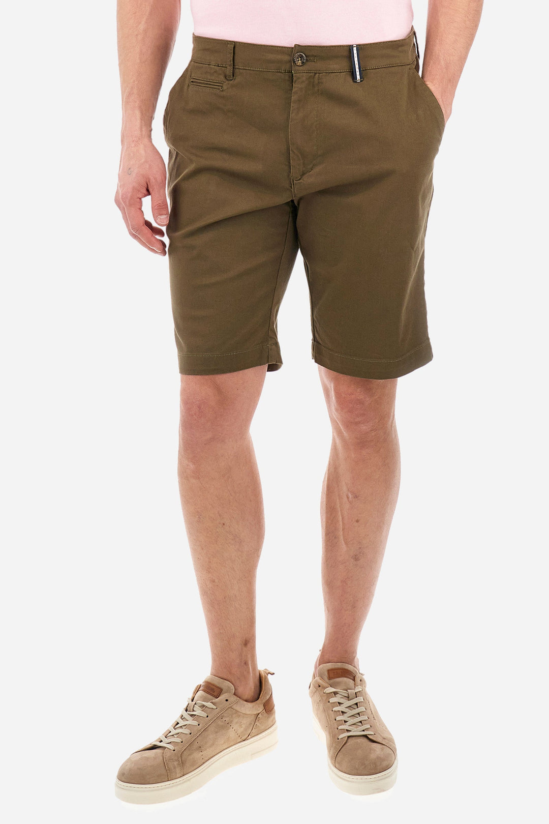 La Martina Regular Fit Shorts in Cotton Mix -  YMB008-TW417- Concorde Fashion#color_green-03197