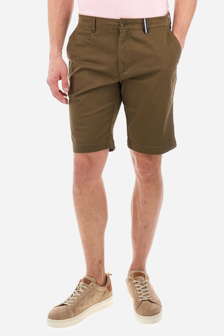 La Martina Regular Fit Shorts in Cotton Mix -  YMB008-TW417- Concorde Fashion#color_green-03197