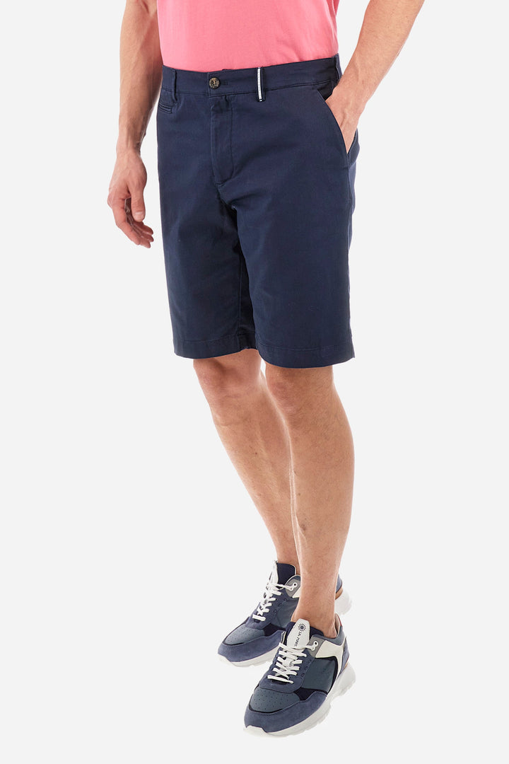 La Martina Regular Fit Shorts in Cotton Mix -  YMB008-TW417- Concorde Fashion#color_navy-07017