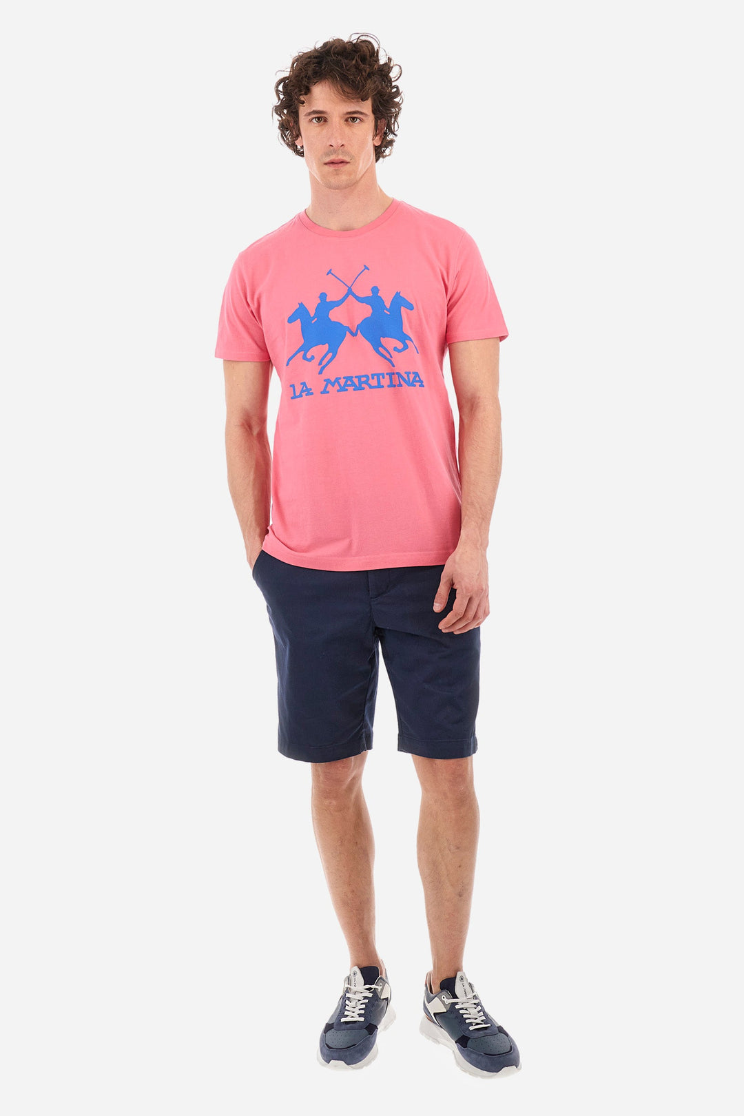 La Martina Regular Fit Shorts in Cotton Mix -  YMB008-TW417- Concorde Fashion#color_navy-07017
