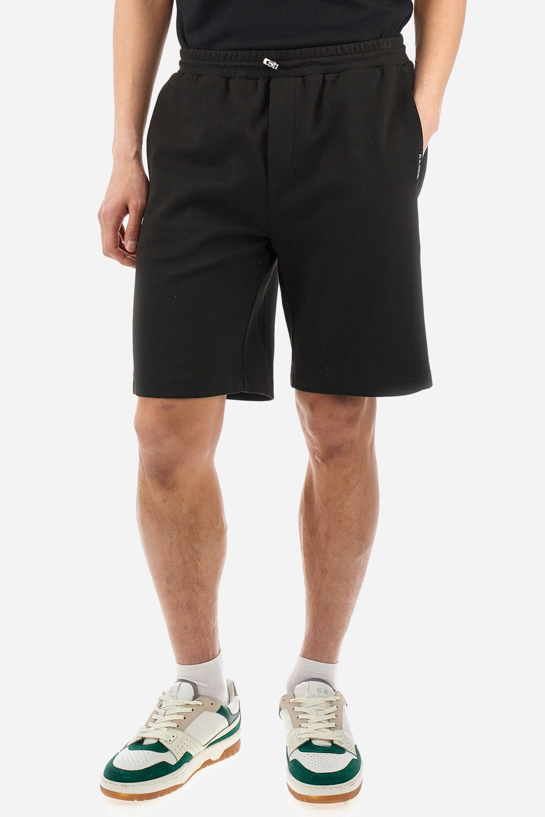 La Martina Regular Fit Shorts in Cotton Mix -  YMB010-FP571- Concorde Fashion#color_black-09999