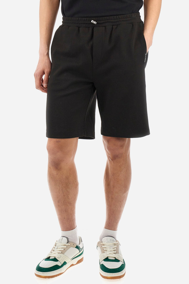 La Martina Regular Fit Shorts in Cotton Mix -  YMB010-FP571- Concorde Fashion#color_black-09999