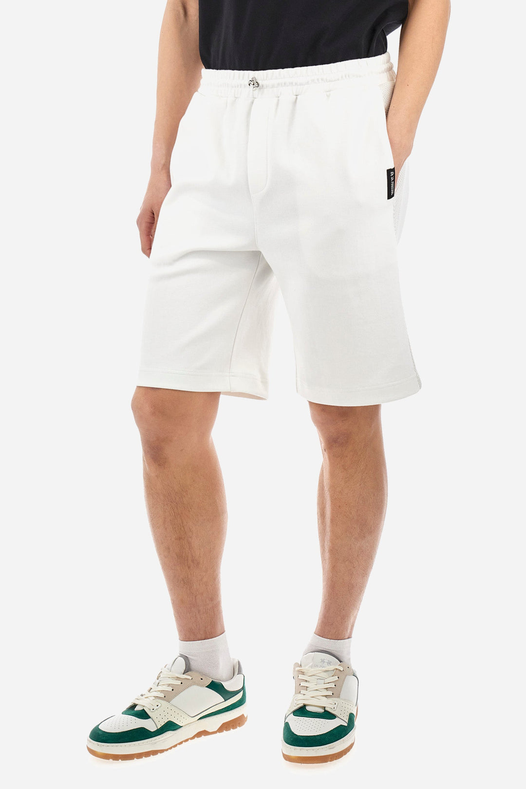 La Martina Regular Fit Shorts in Cotton Mix -  YMB010-FP571- Concorde Fashion#color_white-00001