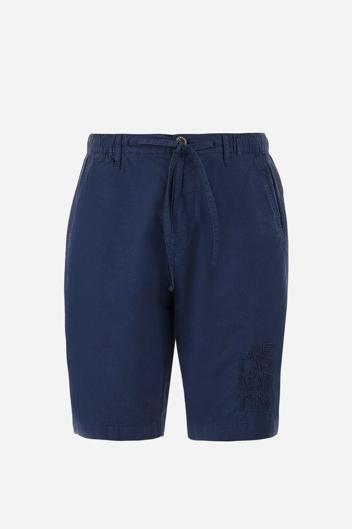 La Martina Regular Fit Shorts in Cotton -  YMB301-PP688- Concorde Fashion#color_navy-07017