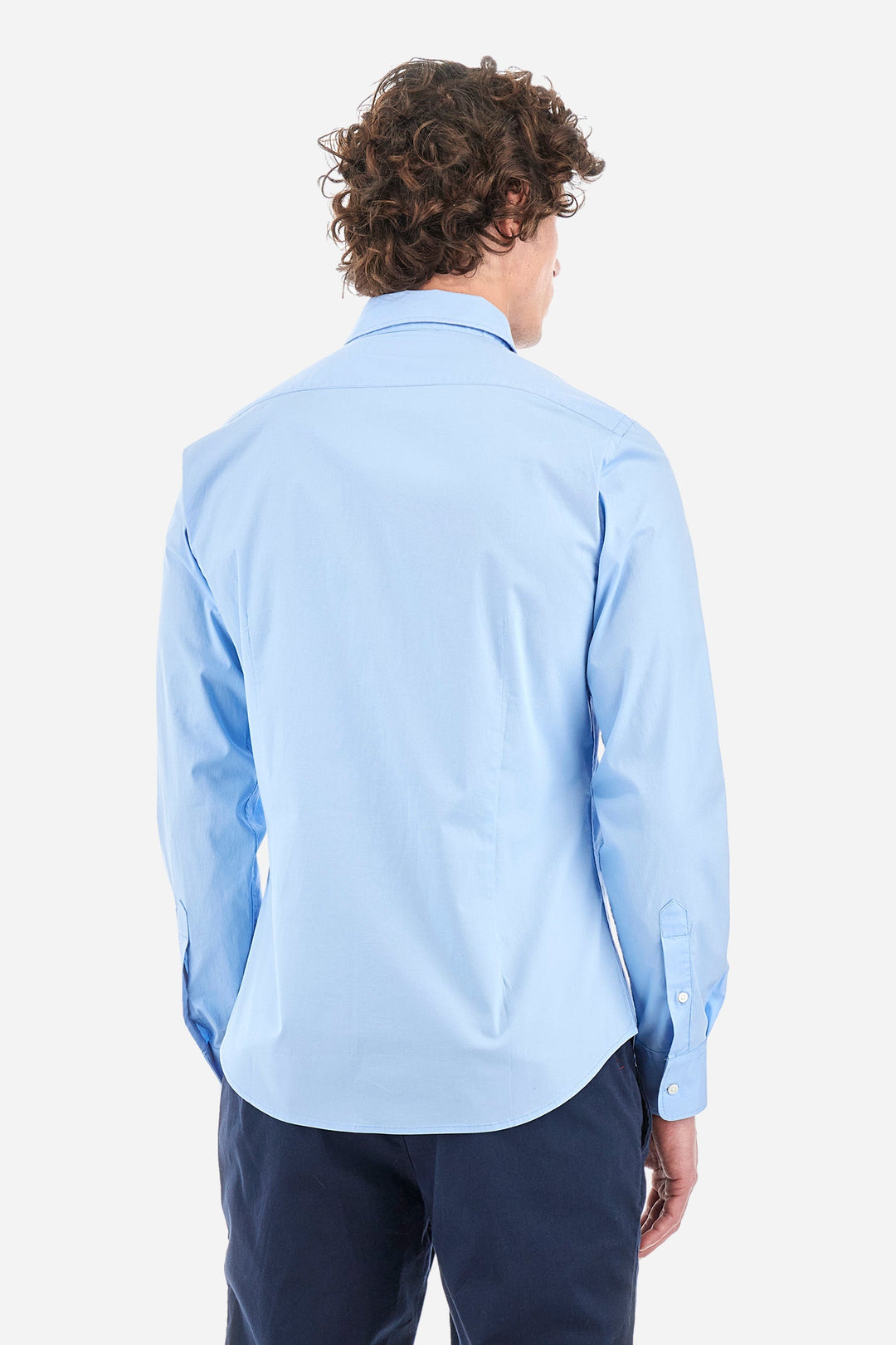 La Martina Regular Fit Casual Shirts in Cotton Mix -  YMC002-PP483- Concorde Fashion#color_blue-07003