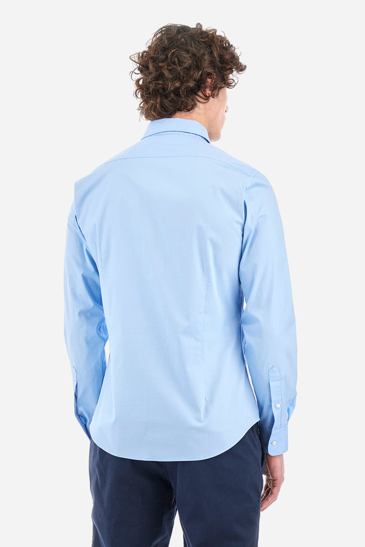 La Martina Regular Fit Casual Shirts in Cotton Mix -  YMC002-PP483- Concorde Fashion#color_blue-07003