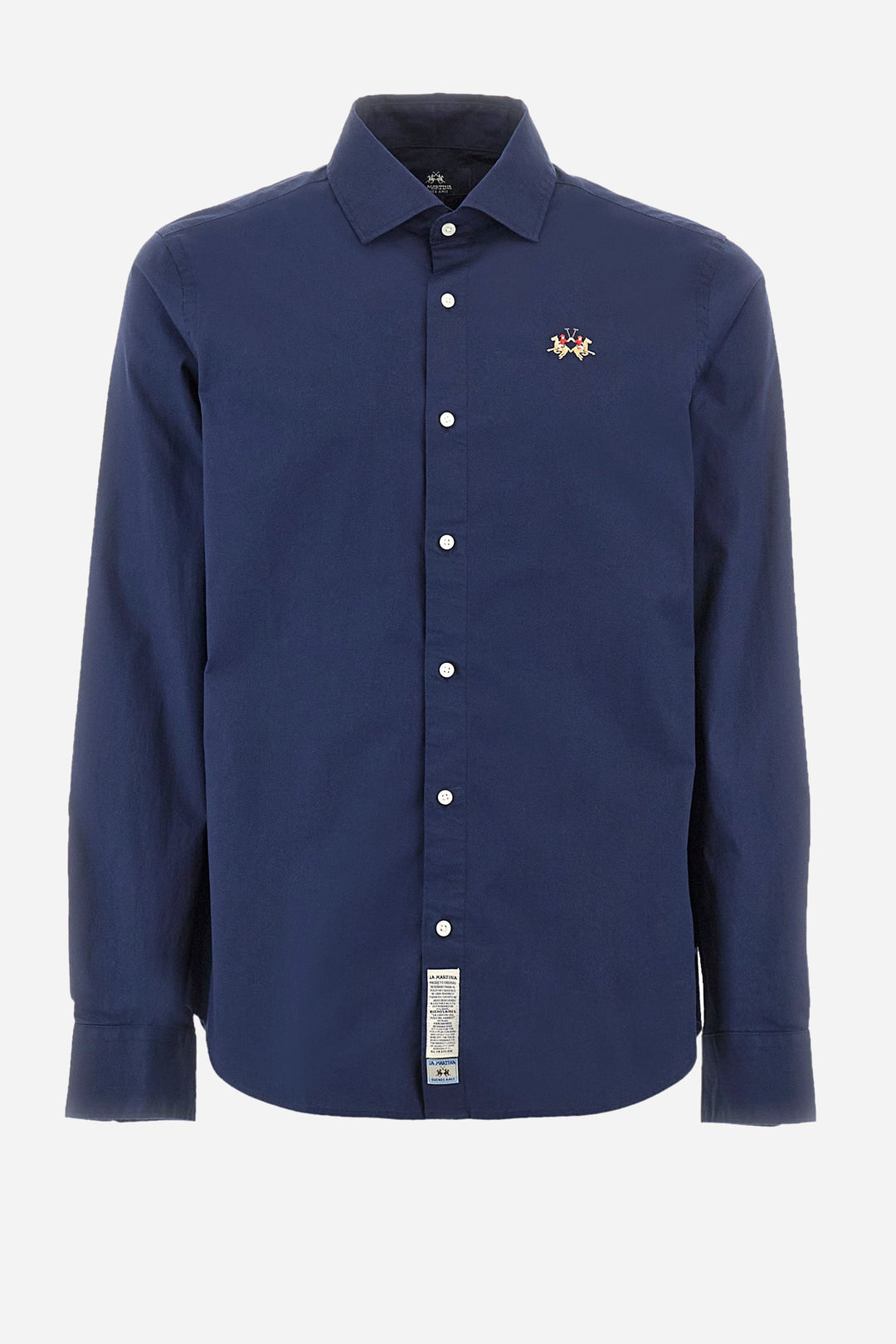 La Martina Regular Fit Casual Shirts in Cotton Mix -  YMC002-PP483- Concorde Fashion#color_navy-07017
