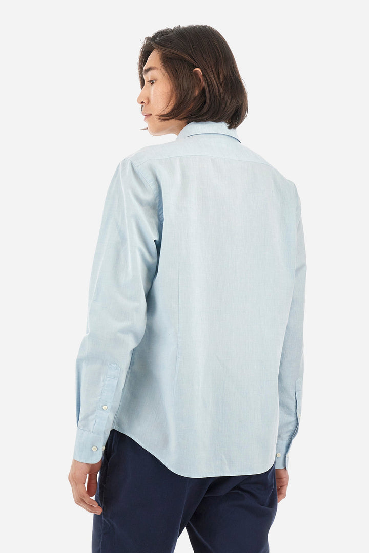 La Martina Regular Fit Casual Shirts in Cotton Mix -  YMC006-TL072- Concorde Fashion#color_blue-07003