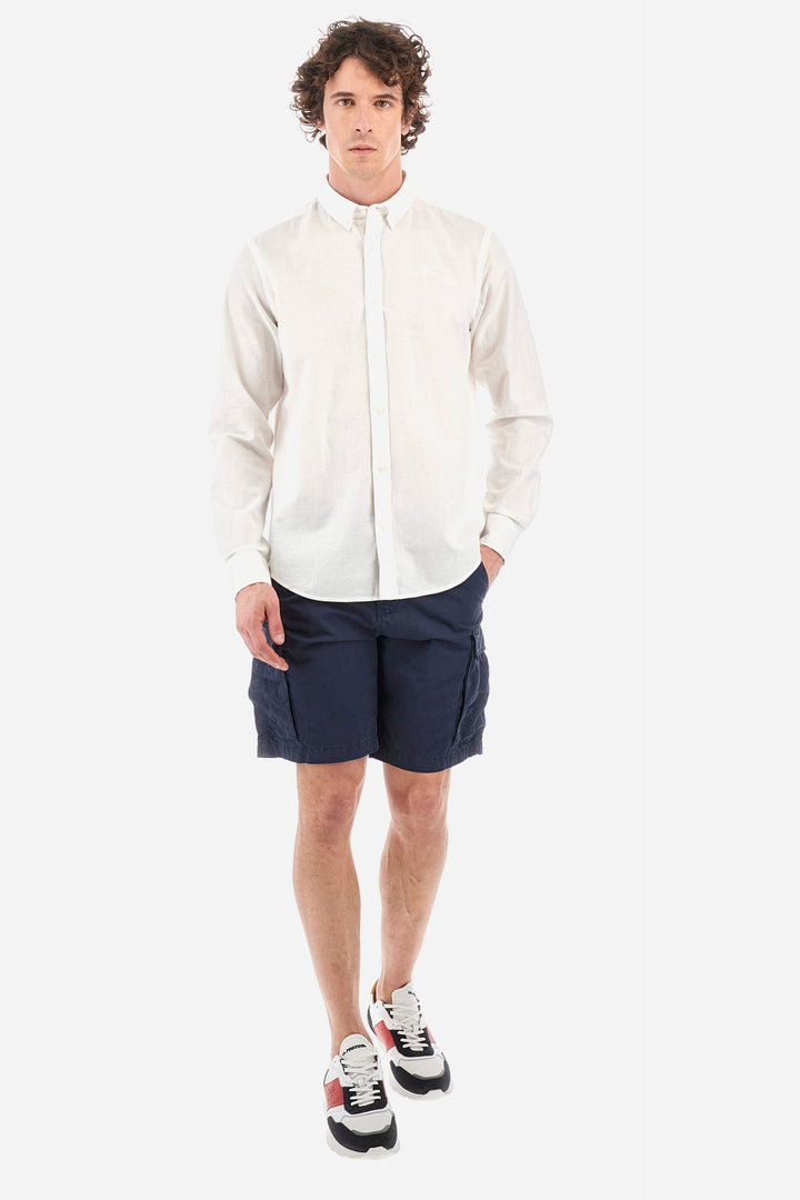 La Martina Regular Fit Casual Shirts in Cotton Mix -  YMC006-TL072- Concorde Fashion#color_white-00001