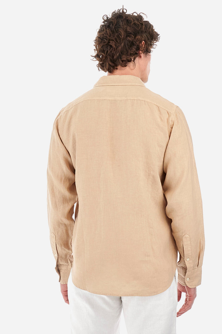 La Martina Regular Fit Casual Shirts in Linen -  YMC007-TL319- Concorde Fashion#color_green-04022