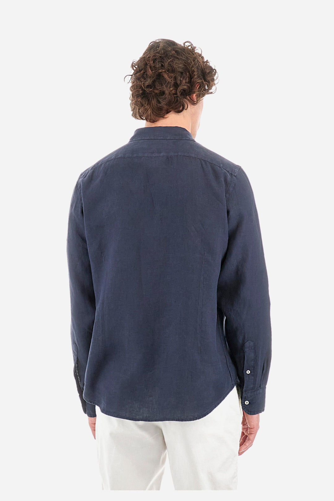 La Martina Regular Fit Casual Shirts in Linen -  YMC007-TL319- Concorde Fashion#color_navy-07017