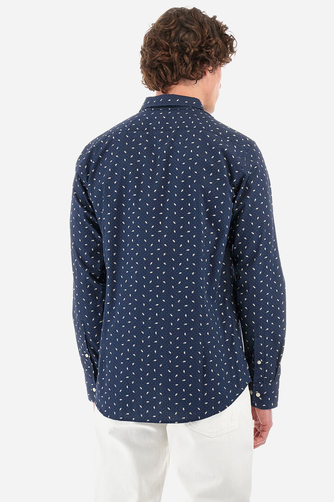 La Martina Regular Fit Casual Shirts in Cotton -  YMC012-PP672- Concorde Fashion#color_navy-s7419