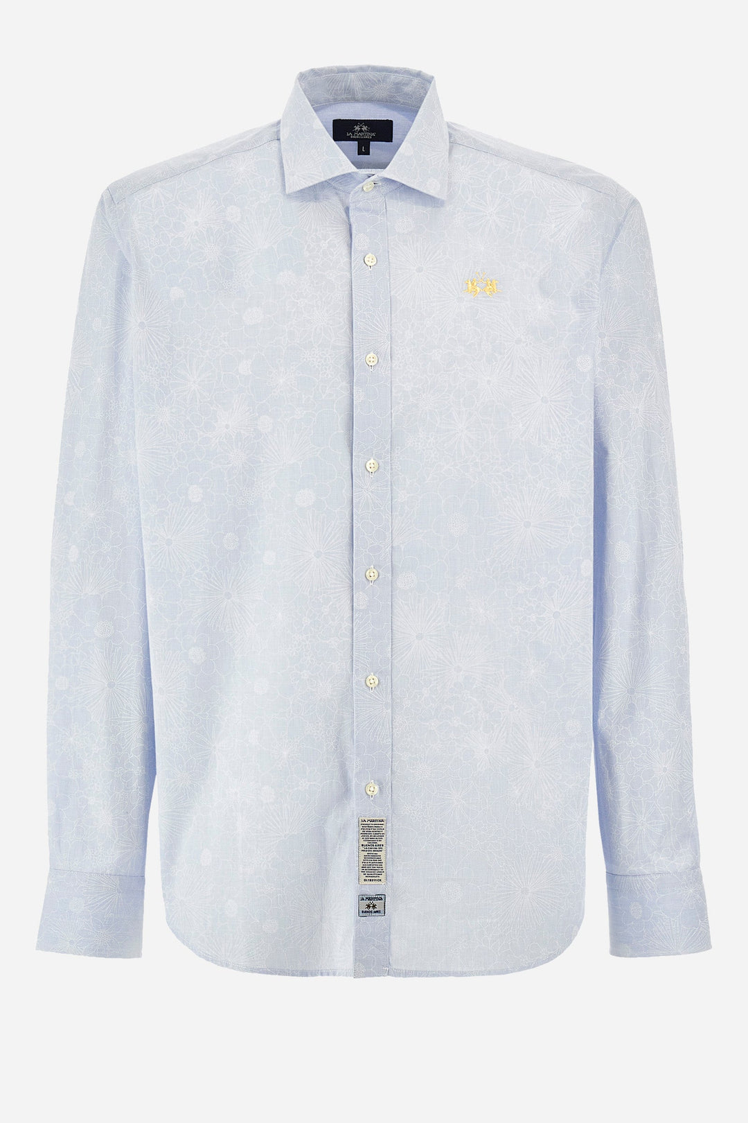 La Martina Regular Fit Casual Shirts in Cotton -  YMC013-PP693- Concorde Fashion#color_blue-f7057