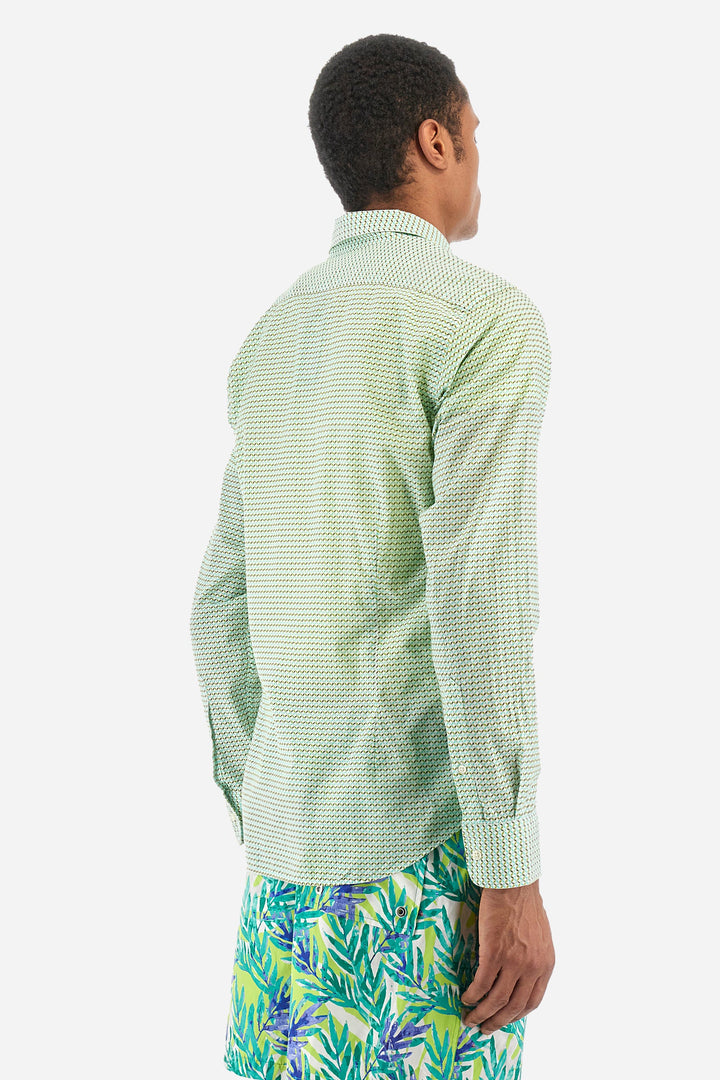 La Martina Regular Fit Casual Shirts in Cotton -  YMC016-PP673- Concorde Fashion#color_green-f3195