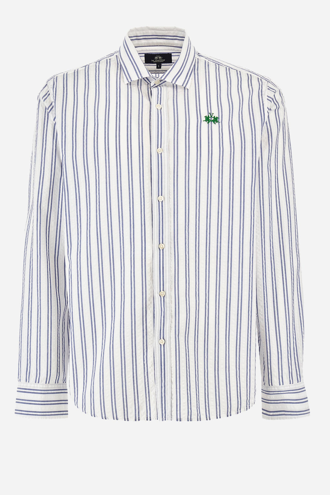La Martina Regular Fit Casual Shirts in Cotton -  YMC019-PP691- Concorde Fashion#color_blue-s7422