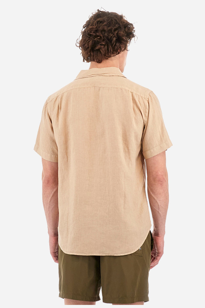 La Martina Regular Fit Casual Shirts in Linen -  YMC025-TL319- Concorde Fashion#color_green-04022