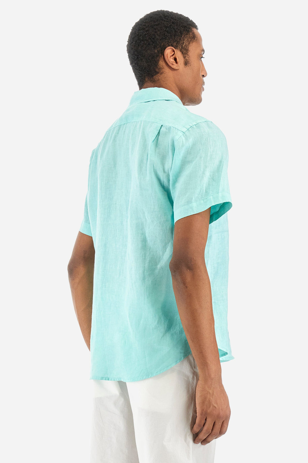 La Martina Regular Fit Casual Shirts in Linen -  YMC025-TL319- Concorde Fashion#color_green-07163