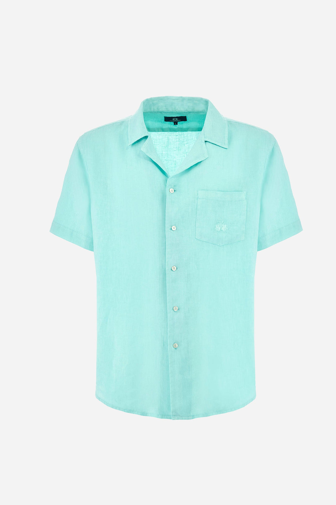 La Martina Regular Fit Casual Shirts in Linen -  YMC025-TL319- Concorde Fashion#color_green-07163