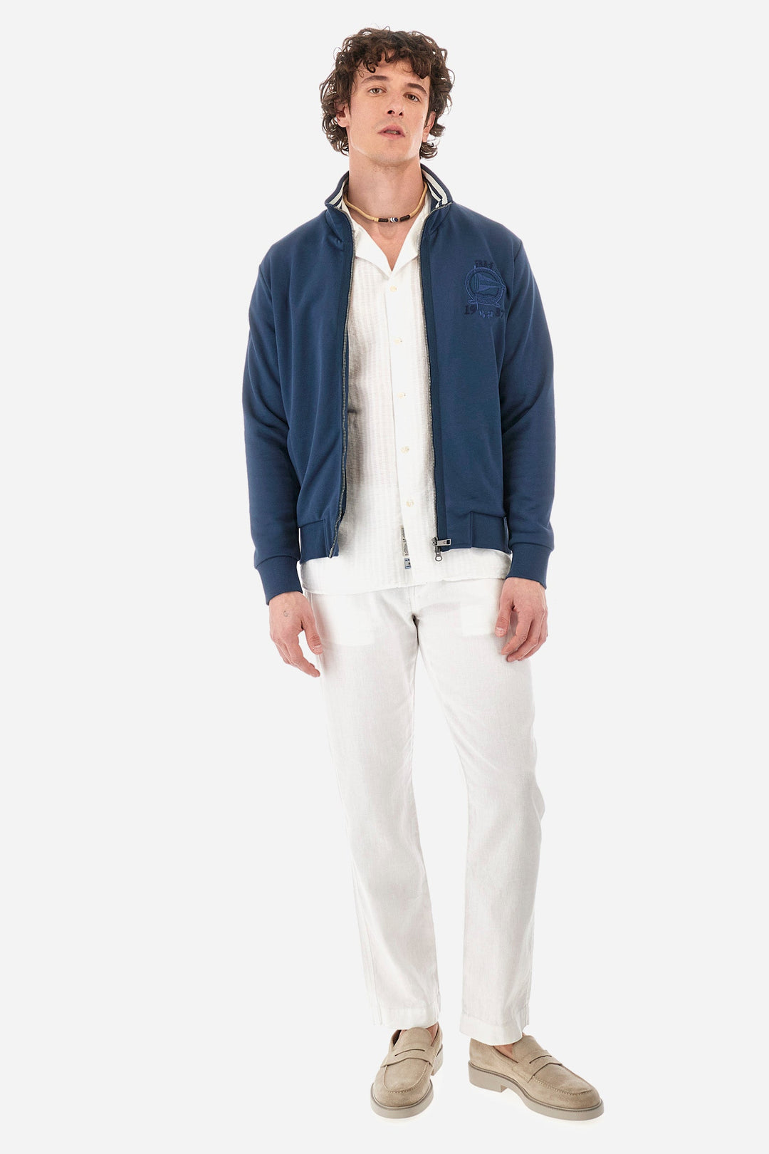 La Martina Regular Fit Casual Shirts in Cotton Mix -  YMC029-CV044- Concorde Fashion#color_white-00001