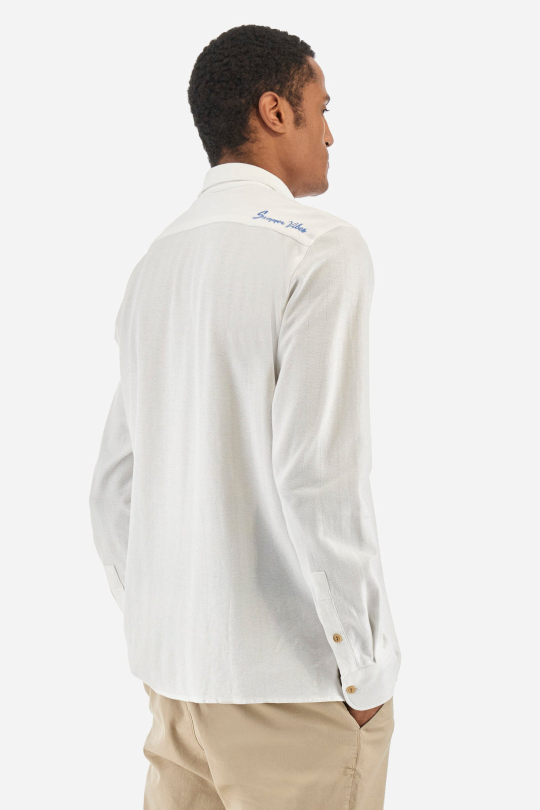 La Martina Regular Fit Casual Shirts in Cotton -  YMC036-JS394- Concorde Fashion#color_white-00001