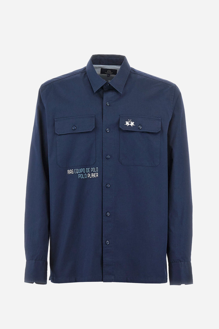La Martina Comfirt Fit Casual Shirts in Cotton -  YMC306-TW307- Concorde Fashion#color_navy-07017
