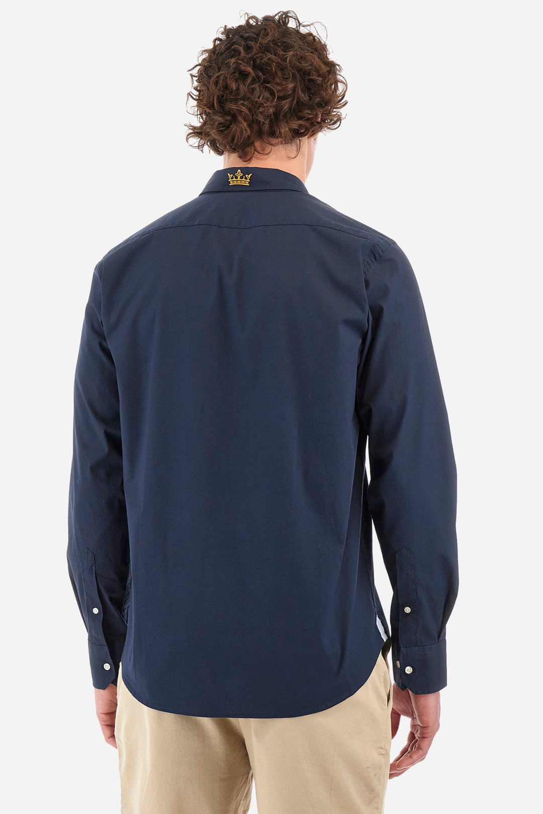 La Martina Regular Fit Casual Shirts in Cotton Mix -  YMC307-PP483- Concorde Fashion#color_navy-07017