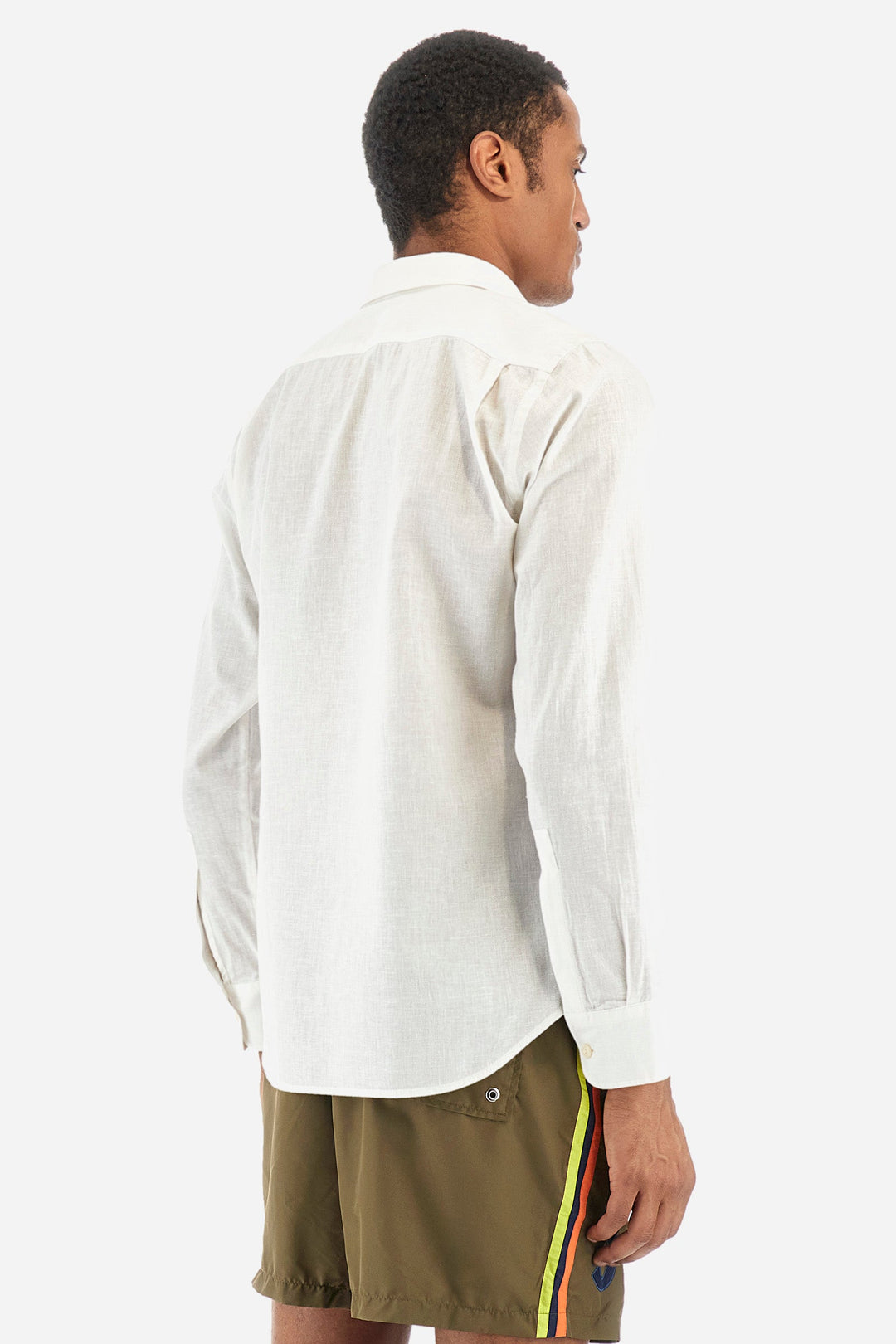 La Martina Regular Fit Casual Shirts in Cotton Mix -  YMC311-TL072- Concorde Fashion#color_white-00001