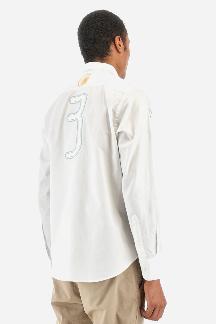 La Martina Comfirt Fit Casual Shirts in Cotton -  YMC601-OX077- Concorde Fashion#color_white-00001