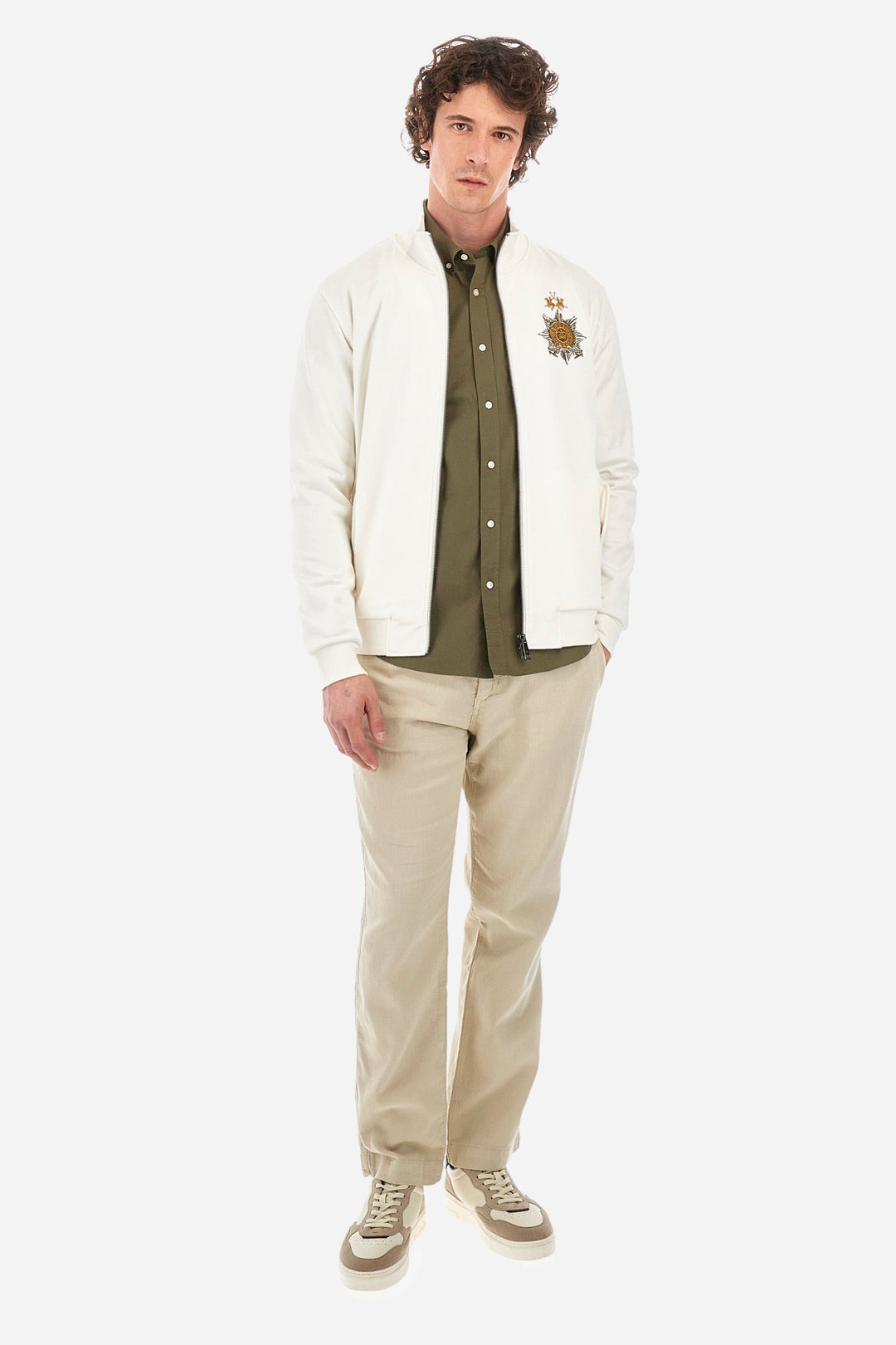 La Martina Regular Fit Casual Shirts in Cotton Mix -  YMCG01-PP483- Concorde Fashion#color_green-03197