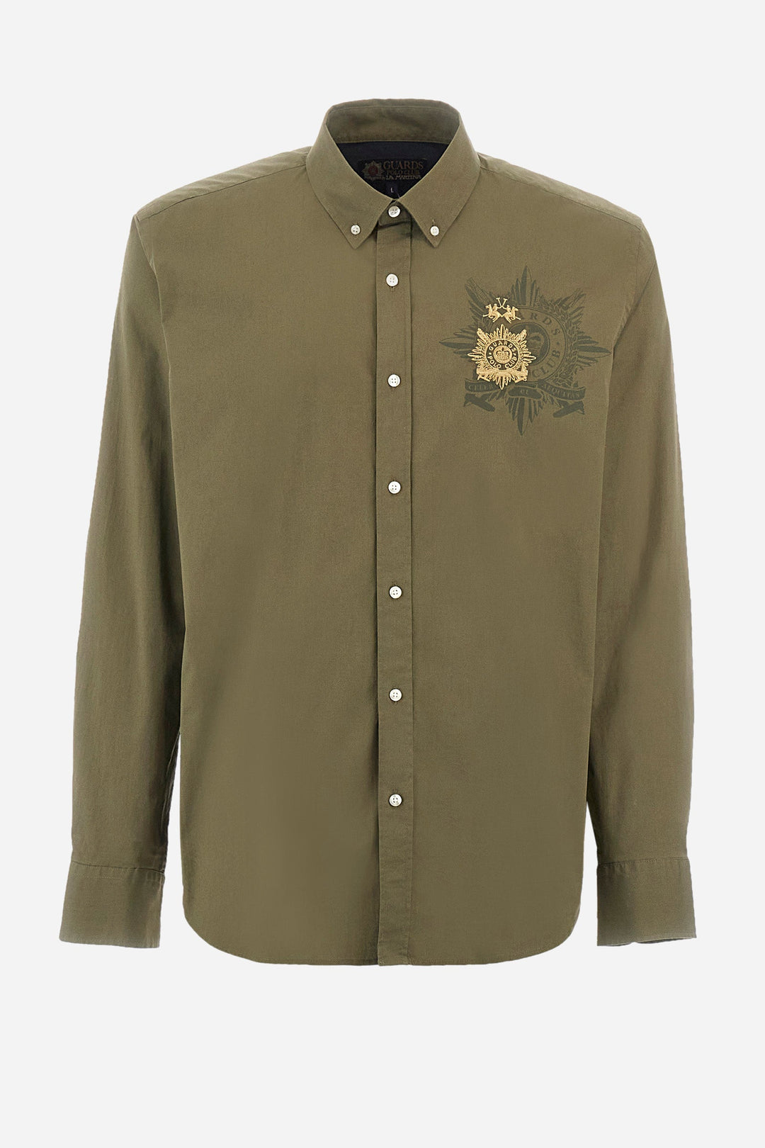 La Martina Regular Fit Casual Shirts in Cotton Mix -  YMCG01-PP483- Concorde Fashion#color_green-03197