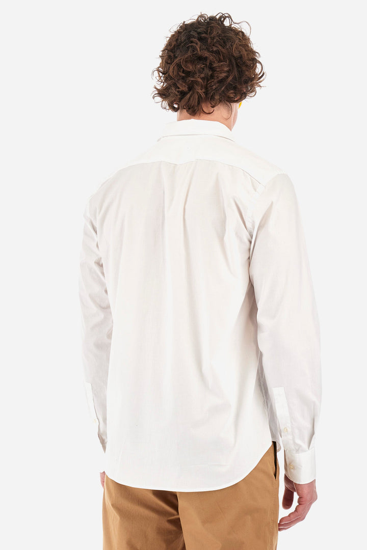 La Martina Regular Fit Casual Shirts in Cotton Mix -  YMCG01-PP483- Concorde Fashion#color_white-00001