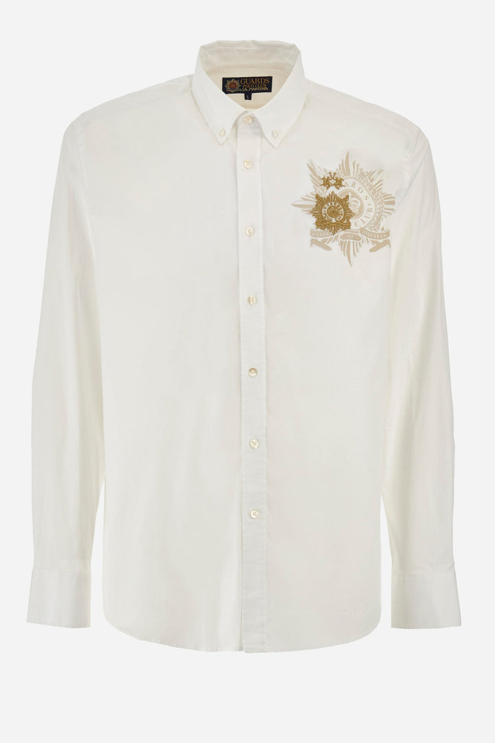 La Martina Regular Fit Casual Shirts in Cotton Mix -  YMCG01-PP483- Concorde Fashion#color_white-00001