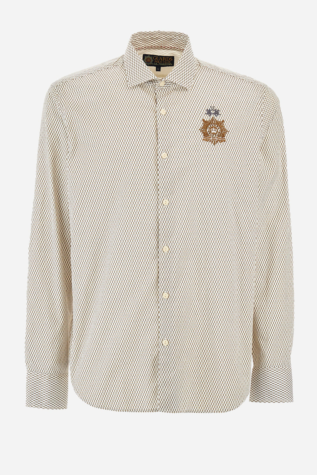 La Martina Regular Fit Casual Shirts in Cotton -  YMCG02-PP685- Concorde Fashion#color_white-f0714