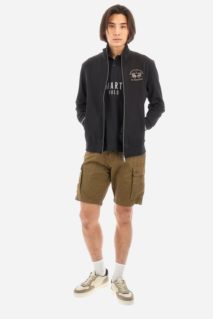 La Martina Regular Fit Sweatshirts in Cotton -  YMF300-FP568- Concorde Fashion#color_black-09999